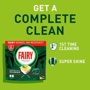 Fairy All-In-1 Dishwasher Tablets, 132 Count – Powerful Cleaning
