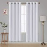Blackout Lined Curtains 260x160cm (WxL) , Home Fashion Window Treatment, Privacy Blinds Ultra Luxurious Elegant, for Living Room - White 2 Panel