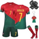 Kid1 Football Kits for Kids, Football Shirts Training Accessories Football Socks Guard Plate Keychain Football Jersey Boys Girls 2023/24 Home and Away Soccer Jerseys Football Gifts for Boys Girls