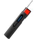 Hidden Camera Detectors, Listening Device Detector, GPS Tracker Detector, Anti-Spy Detector, Bug Detector Electronic Sweeper, RF Signal Detector, 5 Levels Sensitivity 4 Modes, 30H Working Time Black