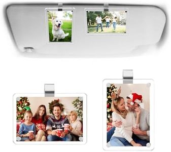 GoHere Photo Car Visor Clip, Acrylic Car Visor Picture Holder Magnetic Personalized Photo Holder Picture Frame Car Accessories for Family Photos Personal Photo 3.5 x 2.4 inch (2 PCS)