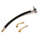 235mm Extension Pipe Inflator Pump+Brass Inflator Nozzle Extension Connector Elbow Extension Nozzle 90°135° for Automobiles Bicycles and Motorcycles with Portable Valve clamps Pipe Inflator Tools