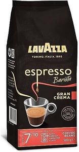 Lavazza, Espresso Barista Gran Crema,Café en Grano Natural, Ideal para Máquina de Café Espresso , con Notas Aromáticas de Frutos Secos y Flores,Arábica y Robusta, Intensidad 7/10,Tueste Ligero, 500 g