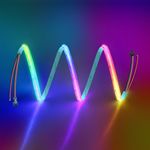 ALITOVE 12V WS2811 IC Addressable RGB COB LED Strip Lights 3.28ft Smart LED Strip Light 720LEDs 20ICs High Density Flexible LED Tape Light for PC Desk TV Backlight DIY(No Power Supply & Controller)