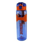 ATTRO Plastic Squad Sports 1000Ml Water Bottle with Flip Top Lid, Hand Strap & Straw Bpa Free Leak Proof Ideal for Gym Workout, Outdoor, School & Office - Dark Blue