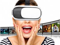 Virtual Reality HEASET for iPhone and Android, 3D Virtual Reality Glasses for Movies and Video Games, White, Adjustable Head Strap
