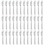 Gymdin 36 Pieces Salad Forks Set, 7 Inches Forks Silverware, Food Grade Stainless Steel Dessert Forks Set, Mirror Polished & Dishwasher Safe, Small Forks Use for Tasting Cakes and Fruits