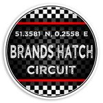 2 x 10cm Brands Hatch Circuit Vinyl Stickers - England Race Track Sticker #30711 (10cm Wide)