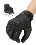 KEMIMOTO Full Finger Outdoor Gloves for Men, Motorcycle Cycling Gloves with Touchscreen for Work Sports Motorcycle Cycling Camping hiking