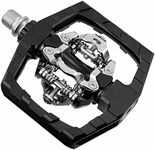 VENZO Click'R Compatible with Shimano SPD Mountain Bike Sealed Pedals with Cleats - Dual Platform Clipless Pedals for Mountain Bike - Easy Clip in & Out