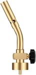 DOMINOX Propane Torch Head, Manual Start Solid Brass Brazing Torch Fuel by MAP MAP Pro Propane CGA600 Cylinder, Blow Torch for Soldering, Brazing, Welding, Thawing and Cooking(Only Torch)