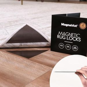 MagnaMat: Magnetic Rug Lock, Anti-Slip Rug Holder, Rug Holder for Hardwood Floors, Carpet Tape for Hardwood Floors, Classroom Must Haves, Rug Corners to Hold Rug Down, Carpet Tape for Area Rugs,