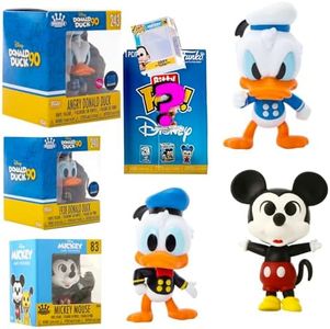 Clubhouse Friends Magic Mini Disney Figures Bundled with Donald Duck & Mickey + Pal Pluto + Icon Hanger + Mickey Mouse & Minnie PinBadge 6-Items