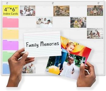 AKAYOK 4" x 6" Index Card Holder Sleeve 36 Pockets Photo Card Holder Photo Pocket Organizer Pocket Chart for Classroom Index Card, Homework, Pictures, Drawing, Student Profile Display