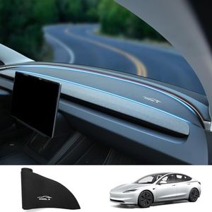 Arcoche Model 3 2024 Dashboard Cover for Tesla Alcantala Dash Cover Mat for Anti-Glare&Slip Interior Accessories Compatible with Tesla Model 3 Highland