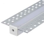 StarlandLed 5-Pack 6.6FT/2 Meter Plaster-in Recessed Slim LED Aluminum Channel with Flange for LED Strip, Aluminium LED Profile with Clip-in Diffuser and End Caps