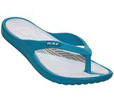 Surf Ladies Navy/Aqua Blue & Navy/Light Green Eva Toe Post Flip Flop Sandals Summer Flat Beach Shoe (Turquoise, 7)