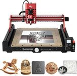 AtomStack C4 Pro CNC Router 200W - Cuts Aluminum, Soft Metal, Wood, Acrylic, PCB - 16.5x16.5 in, 12,000 RPM Spindle, 4-Point Centering - Desktop Milling Machine, Grbl Compatible