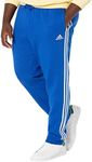 adidas Big & Tall Essentials 3-Stripes Tapered Cuff Fleece Pants Team Royal Blue/White 4XL 32