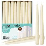 BOLSIUS Set of 30 Ivory Tapered Candles 10 Inch - Wedding and Holiday Candle Decorations