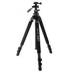 SLIK PRO 700SVH Aluminum Tripod with SVH-501 Compact Fluid Video Head for Mirrorless/DSLR Sony Nikon Canon Fuji Cameras and More - Black (613-352)