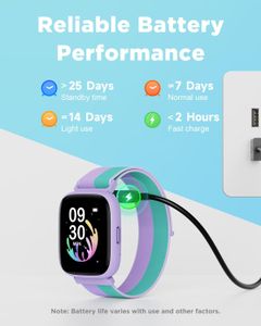 BIGGERFIVE Kids Smart Fitness Watch – 1.8" Waterproof, Heart Rate, Nylon