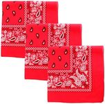 3 PK Cowboy Bandanas 100% Cotton 22