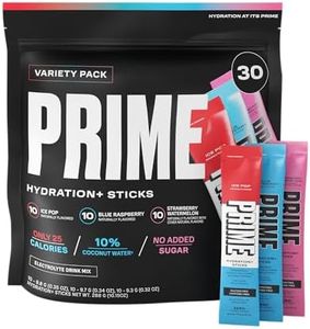 PRIME HYDRATION+ Sticks VARIETY PACK | Hydration Powder Single Serve Sticks | Electrolyte Powder On The Go | Low Sugar | Caffeine-Free | Vegan | 30 Sticks