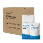 PERISAFE Essential Face Wipes Individually wrapped Sachet | 4-IN-1 | pH Balanced | Free from Alcohol, Paraben, Silicon |Pack of 100 Wipes