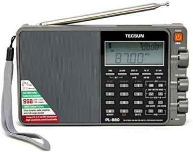 Tecsun PL880 Portable Digital PLL Dual Conversion AM/FM, Longwave & Shortwave Radio with SSB (Single Side Band) Reception, Color Silver