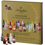 Anthon Berg - Dark Chocolate Assortment with Famous Liqueurs, Cocktails, Coffee in flavors of margarita, mojito, Irish coffee - 21x Dark chocolate luxury gift set for men women him her 328g