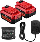 Energup 2Pack 20V 5A Replacement Craftsman V20 Craftsman 20V Lithium Battery and Charger Kit, for CMCB204 CMCB206 CMCB100 CMCB124 + CMCB104 Craftsman 20V Battery Charger