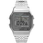 Timex T80 34mm Watch – Silver-Tone with Stainless Steel Bracelet TW2R79300