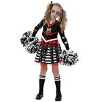 Spooktacular Creations Kids Cheerleader costume, Cheerless Costume for Girls, Halloween Scary Spiritless costume M