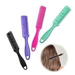 JLEivvi 4 PCS Hair Razor Comb Double Sided Hair Trimming Comb，Hair Cutting Razors Comb Thinning Trimmer，Hairdresser Comb for Hair Cutting and Styling