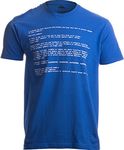 Ann Arbor T-shirt Co. Men's Blue Screen of Death Adult T-Shirt/Geeky Windows Error Nerd Computer Tee Shirt Medium Blue