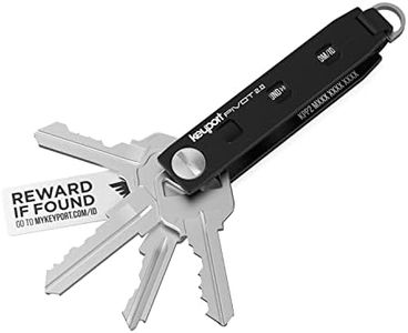 Keyport Pivot 2.0 Modular Key Organizer, Multi-Tool Keychain, Lost & Found All-in-One (Black)