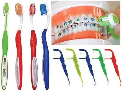 LBailar Braces Toothbrush| Soft Bristle Orthodontic Toothbrush for Cleaning Ortho Braces | U Shaped Toothbrushes for Braces| Set of 4