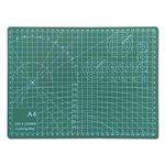 Cutting Mat Craft Mat Flexible Non Slip Craft Cutting Mat with Accurate Guide Grid Lines Design for Cutting Fabric, Paper, and Cards Double Sided self-Healing Cutting mat, Green (A-4)