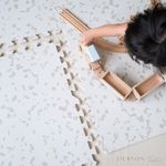 Puzzle Play Mat - Soft, Padded, Neutral Design, Modular, Durable and Non-Toxic (Terrazzo)