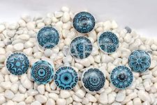 Aqua Green Vintage Look Flower Ceramic Knobs Door Handle Cabinet Drawer Cupboard Pull Mandala Xfer New by JGARTS (10)