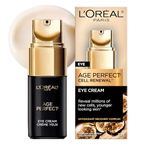 L'Oreal Paris Age Perfect Cell Renewal Anti-Aging Under Eye Cream, Vitamin E, Antioxidants, For Sensitive Skin, Dermatologist Tested, Paraben Free, 0.5 fl oz