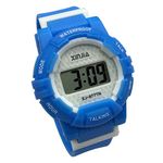 English Talking Wrist Watch Electronic Sports Watches with Alarm, with Blue Ruber Strap