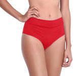 BODYWEAR LTD Girls Shiny Nylon Shorts - Hot Pants - High Waist – Plain & Stretchy – Perfect for Yoga, Ballet, Gymnastics, School, Sportswear Red 13-14 Years