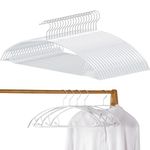 20 Pack Non-Slip Suit Hanger,Coat Jacket Hangers,Sweater Hangers,PVC-Coating Metal Hangers for Pants,Shawls,Belts,Bras - Dimple & Crease Free T-Shirt Hangers,White