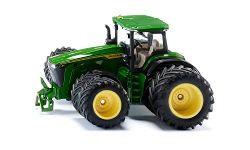 siku 3292, John Deere 8R 410 with Double Tyres, Toy Tractor, 1:32, Metal,Plastic, Green, Removable Front Weight, Ackerman Steering, Detachable Cab, Front and Rear Coupling