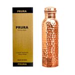 PRURA Copper Water Bottle - Leak Proof Ayurvedic Drinkware Copper Vessel for Sports, Gym, Outdoors, Yoga