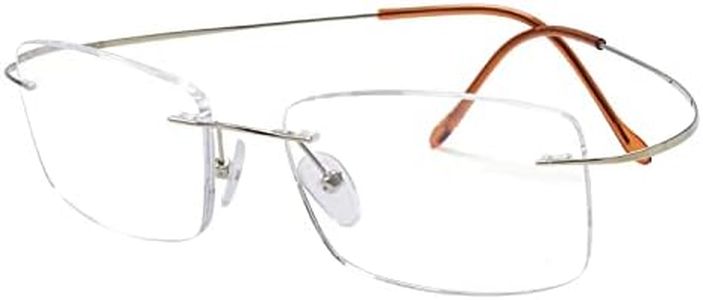 Eyekepper Titanium Rimless Eyeglasses Men Gold