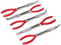 Neilsen CT3007 5 Piece 11" Long Reach Pliers Set - Red (1-Piece)