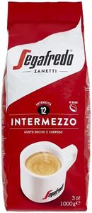 Segafredo Zanetti Caffè in Grani Intermezzo (Confezione da 1 Kg) - Adatto per la Moka - Linea Le Classiche, Chicchi di Caffè a Tostatura scura, Gusto deciso e corposo